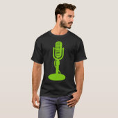 Microfoon - Martian Green T-shirt (Voorkant volledig)