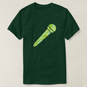 Microfoon met SpringTime Camouflagepatroon T-shirt