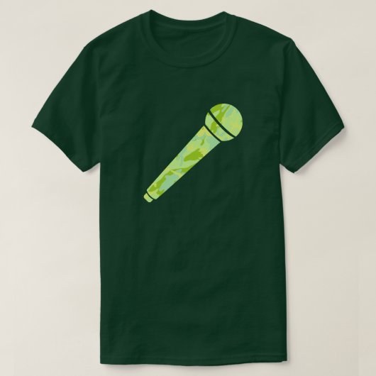 Microfoon met SpringTime Camouflagepatroon T-shirt (Design voorkant)