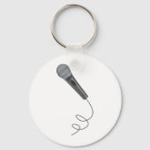 Microfoon Mike ~ Audio Sound Music Sleutelhanger (Voorkant)