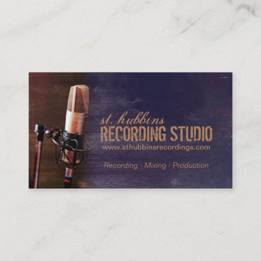 Microfoon Music Studio-Visitekaartje Visitekaartje (Voorkant)