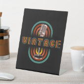 microfoon muziek zingen reclamebord met voetstuk (Insitu)