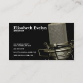 microfoon muziekaudio radiostem visitekaartje (Achterkant)