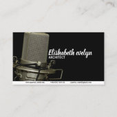 microfoon muziekaudio radiostem visitekaartje (Voorkant)