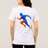 Microfoon Muzieknamen Retro Zangontwerp Tri-Blend Shirt (Achterkant)