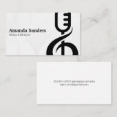 Microfoon Muzieknoot Grafisch Visitekaartje (Voorkant / Achterkant)