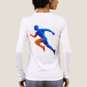 Microfoon Muzieknoten Retro Zangontwerp Tri-Blend Shirt (Achterkant)