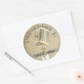  microfoon ontwerp kookplaten ronde sticker (Envelop)