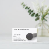 Microfoon op de vloer visitekaartje (Staand voorkant)