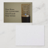 Microfoon op lichtachtergrond visitekaartje (Voorkant / Achterkant)