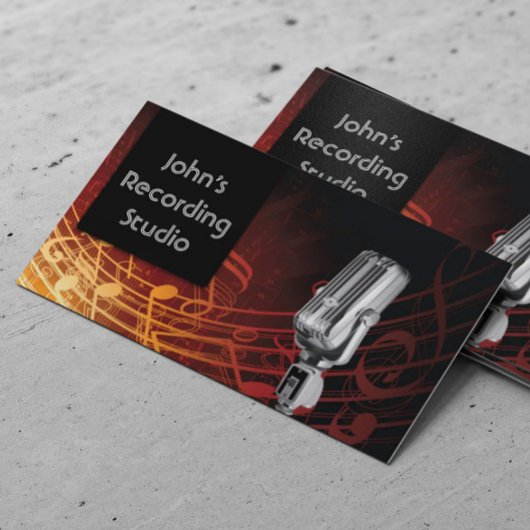 Microfoon opnamestudio Visitekaartje