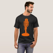 Microfoon - Oranje T-shirt (Voorkant volledig)