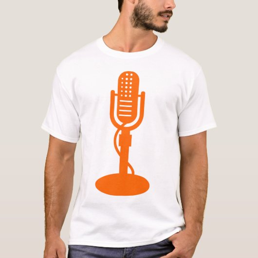 Microfoon - Oranje T-shirt (Voorkant)