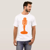 Microfoon - Oranje T-shirt (Voorkant volledig)