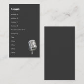 microfoon oude stijl visitekaartje verticaal (Voorkant / Achterkant)