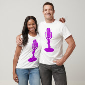 Microfoon - Paars T-shirt (Unisex)