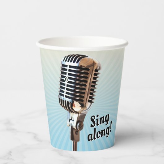Microfoon Papieren Beker (Achterkant)