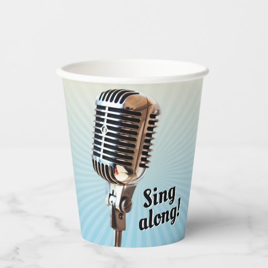 Microfoon Papieren Beker (Voorkant)
