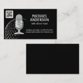 microfoon | Podcast-host | QR-code Visitekaartje (Voorkant / Achterkant)