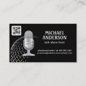 microfoon | Podcast-host | QR-code Visitekaartje (Voorkant)