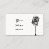 Microfoon Podcast Radio Visitekaartje (Voorkant)