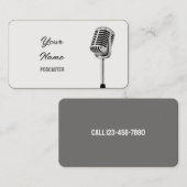 Microfoon Podcast Radio Visitekaartje (Voorkant / Achterkant)