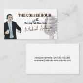 Microfoon | Podcast Talkshowpresentator Visitekaartje (Voorkant / Achterkant)