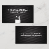 Microfoon | podcaster | Talk Show Host Visitekaartje (Voorkant / Achterkant)