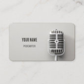 🎙️ Microfoon Podcaster Talk Show Podcast Visitekaartje (Voorkant)