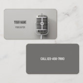 🎙️ Microfoon Podcaster Talk Show Podcast Visitekaartje (Voorkant / Achterkant)