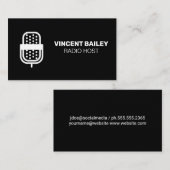 Microfoon | Radio Presentator | Podcast  Visitekaartje (Voorkant / Achterkant)