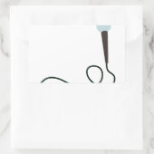 microfoon rechthoekige sticker (Tas)