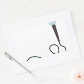microfoon rechthoekige sticker (Envelop)