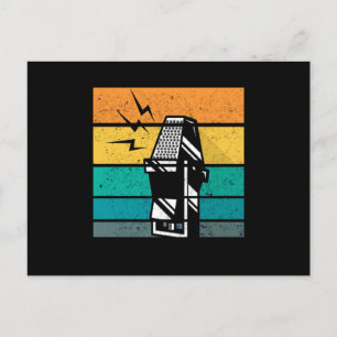 microfoon Retro Singer Karaoke Mic Gift Briefkaart