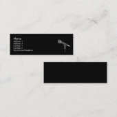 microfoon rond zwart skinny visitekaartje (Voorkant / Achterkant)