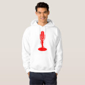 Microfoon - rood hoodie (Voorkant volledig)