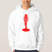Microfoon - rood hoodie (Voorkant)