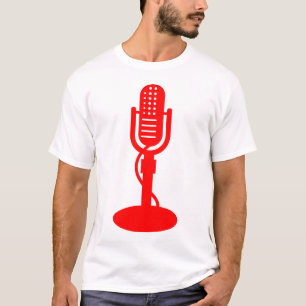 Microfoon - rood t-shirt