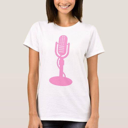 Microfoon - Roze T-shirt (Voorkant)