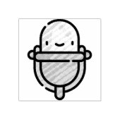 microfoon rubberstempel (Afrduk)