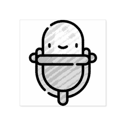 microfoon rubberstempel (Afrduk)