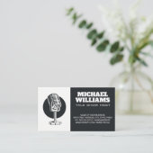 microfoon | Sing Blogger Host Visitekaartje (Staand voorkant)