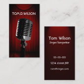 microfoon singer muziek Visitekaartje (Voorkant / Achterkant)