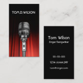 microfoon singer muziek Visitekaartje (Voorkant / Achterkant)