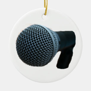 Microfoon sluit microfoonuitsnijontwerp af keramisch ornament
