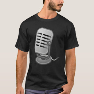  microfoon staat op Vocalist Singer Podcas T-shirt
