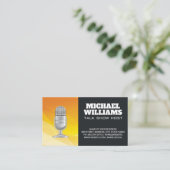 microfoon | Stijlvolle brandwerende achtergrond Visitekaartje (Staand voorkant)