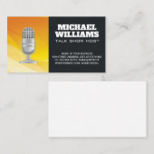 microfoon | Stijlvolle brandwerende achtergrond Visitekaartje (Voorkant / Achterkant)