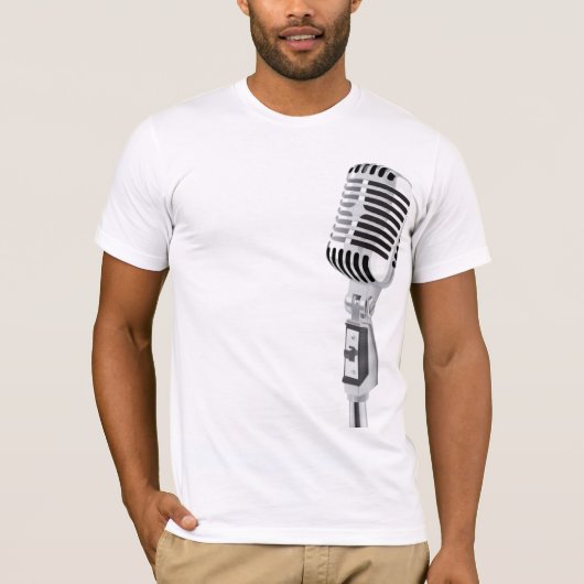 microfoon t-shirt (Voorkant)
