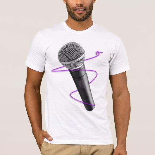 microfoon t-shirt (Voorkant)